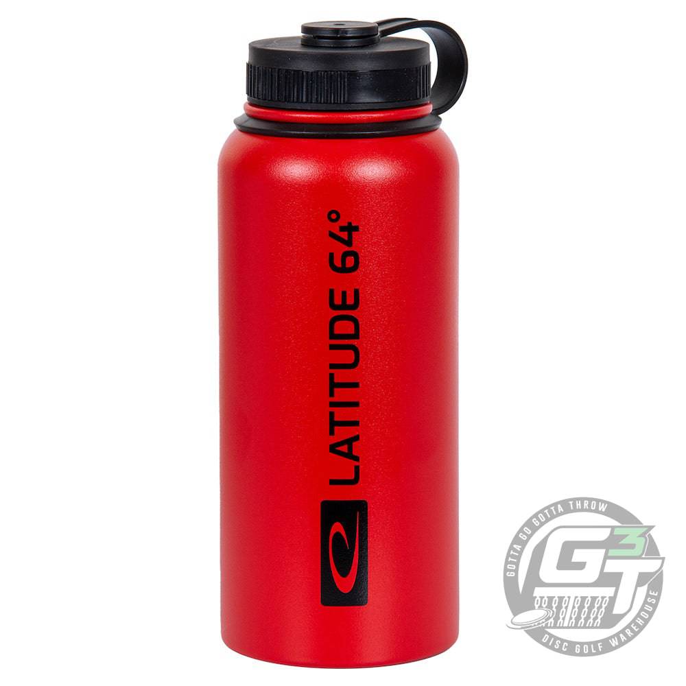 Latitude 64 Golf Discs Accessory Red Latitude 64 Logo 32 oz. Stainless Steel Insulated Water Bottle