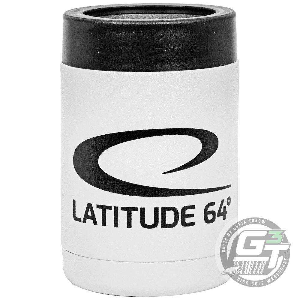 Latitude 64 Golf Discs Accessory White Latitude 64 Logo Stainless Steel Can Keeper Insulated Beverage Cooler