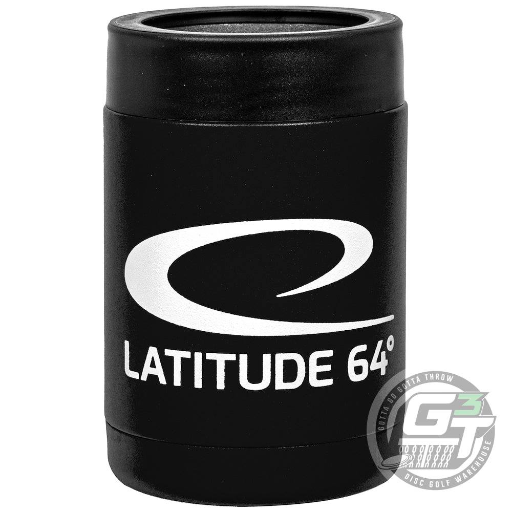 Latitude 64 Golf Discs Accessory Black Latitude 64 Logo Stainless Steel Can Keeper Insulated Beverage Cooler