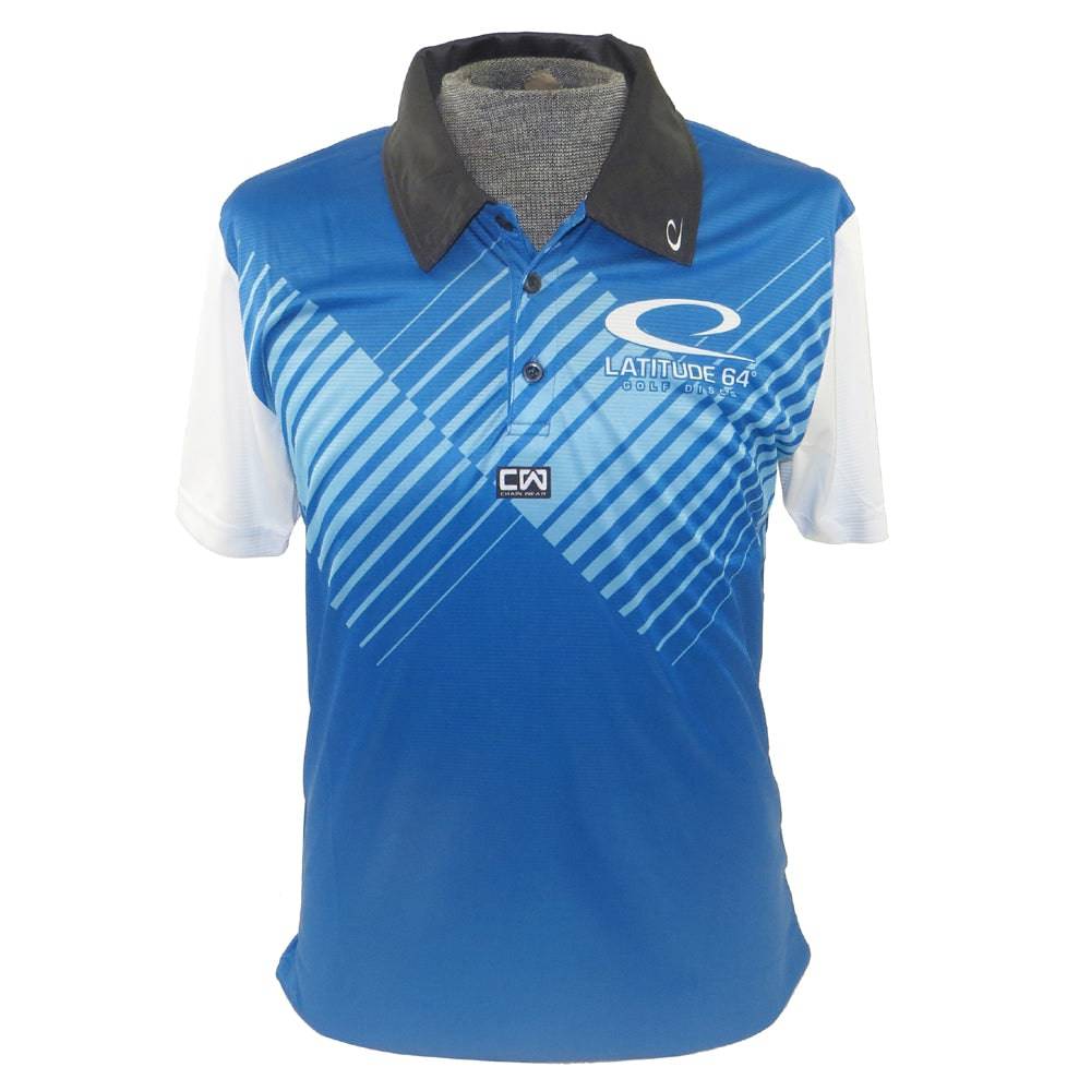 Latitude 64 Accent Sublimated Short Sleeve Performance Disc Golf Polo Shirt - Gotta Go Gotta Throw