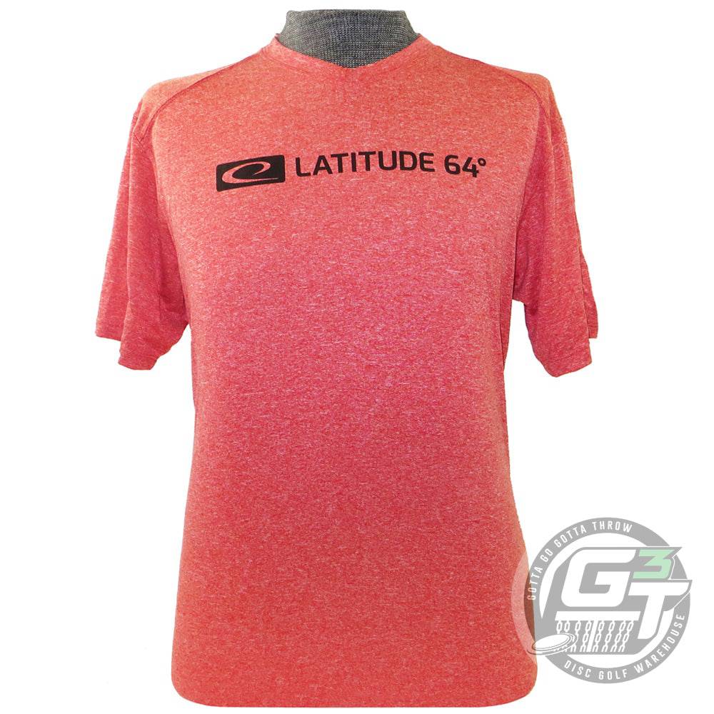 Latitude 64 Golf Discs Apparel M / Red Latitude 64 Bar Stamp Dri-Fit Short Sleeve Performance Disc Golf T-Shirt