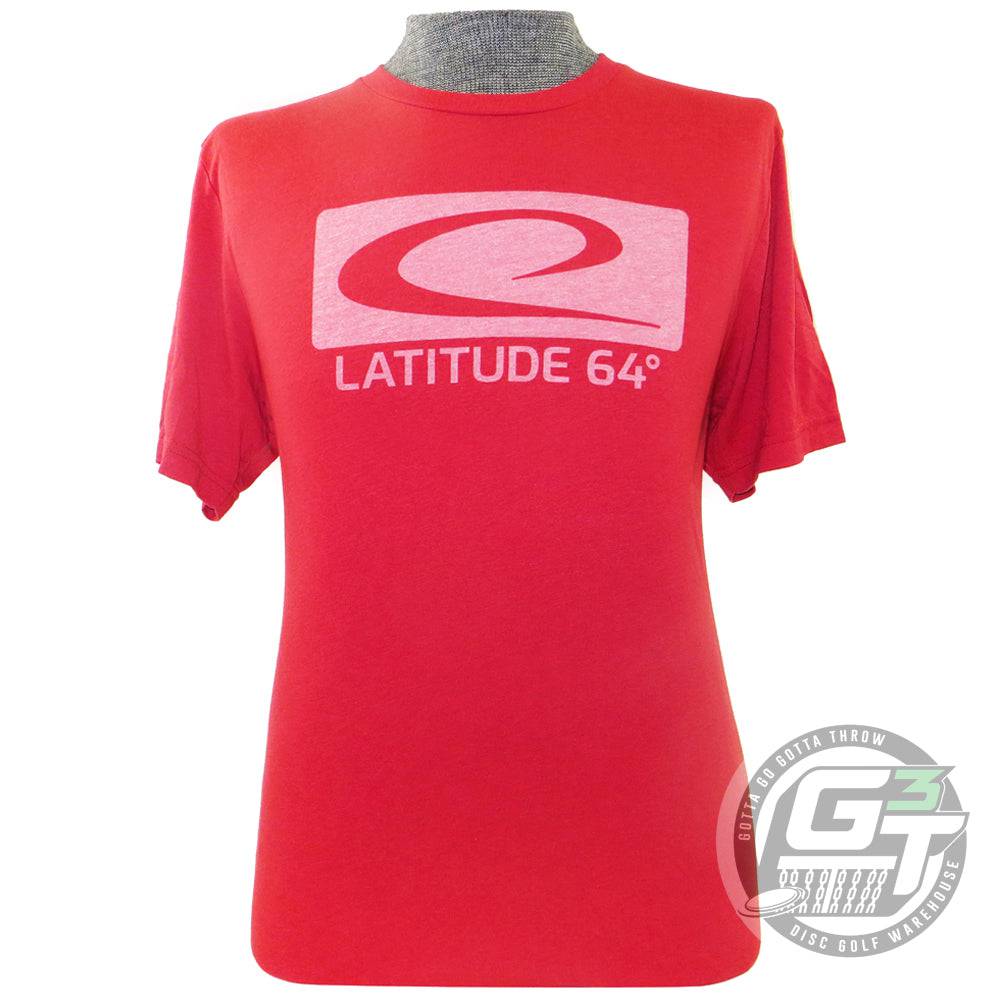 Latitude 64 Golf Discs Apparel M / Red Latitude 64 Box Logo Short Sleeve Disc Golf T-Shirt