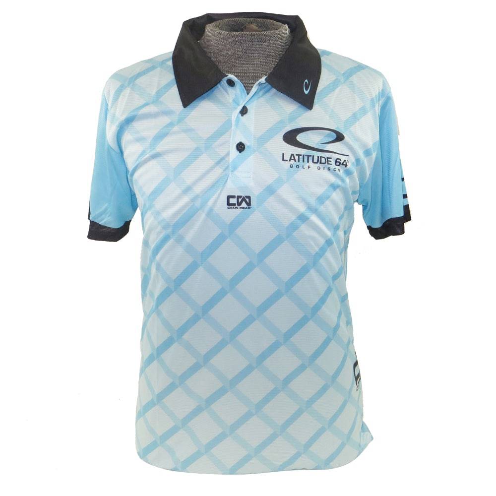 Latitude 64 Fence Sublimated Short Sleeve Performance Disc Golf Polo Shirt - Gotta Go Gotta Throw