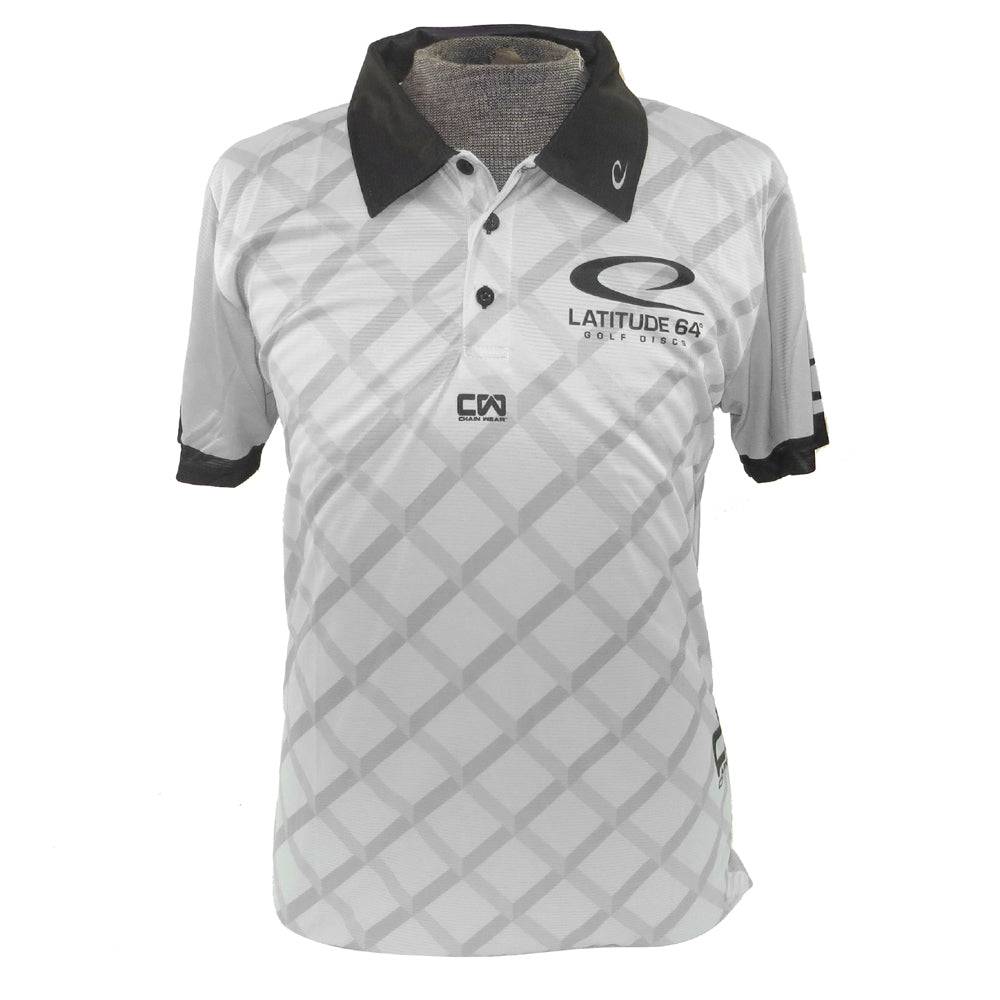 Latitude 64 Fence Sublimated Short Sleeve Performance Disc Golf Polo Shirt - Gotta Go Gotta Throw