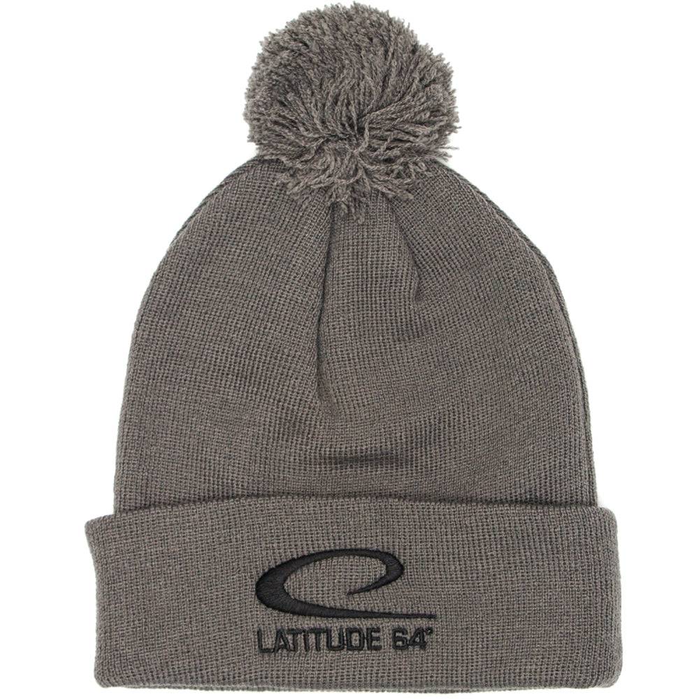 Latitude 64 Logo Knit Pom Beanie Winter Disc Golf Hat - Gotta Go Gotta Throw