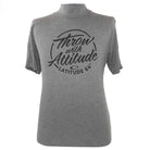 Latitude 64 Golf Discs Apparel M / Gray Latitude 64 Throw With Attitude Short Sleeve Disc Golf T-Shirt
