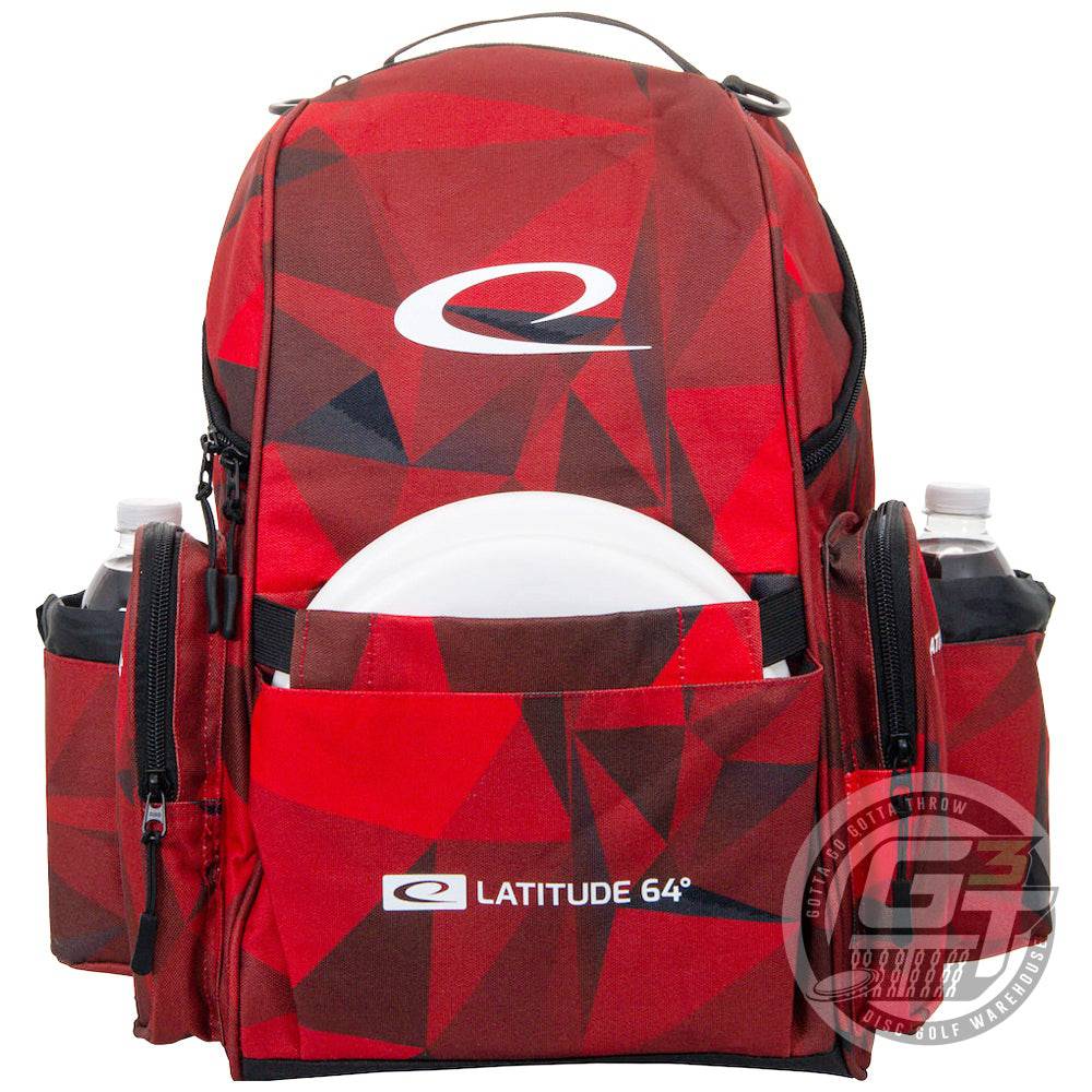 Latitude 64 Golf Discs Bag Fractured Camo Red Latitude 64 Limited Edition Swift Backpack Disc Golf Bag