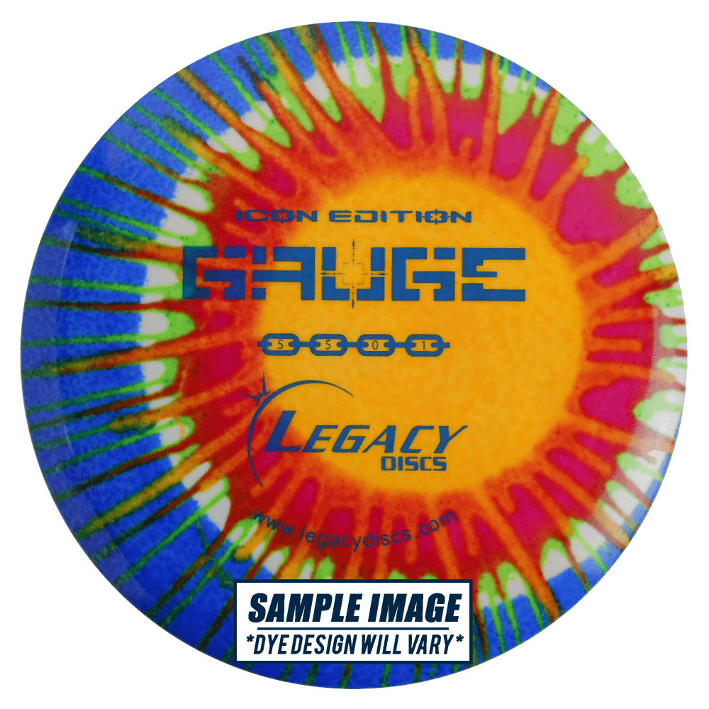 Legacy Discs Golf Disc Legacy Tie-Dye Icon Edition Gauge Midrange Golf Disc
