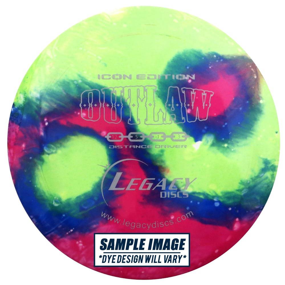 Legacy Discs Golf Disc Legacy Tie-Dye Icon Edition Outlaw Distance Driver Golf Disc