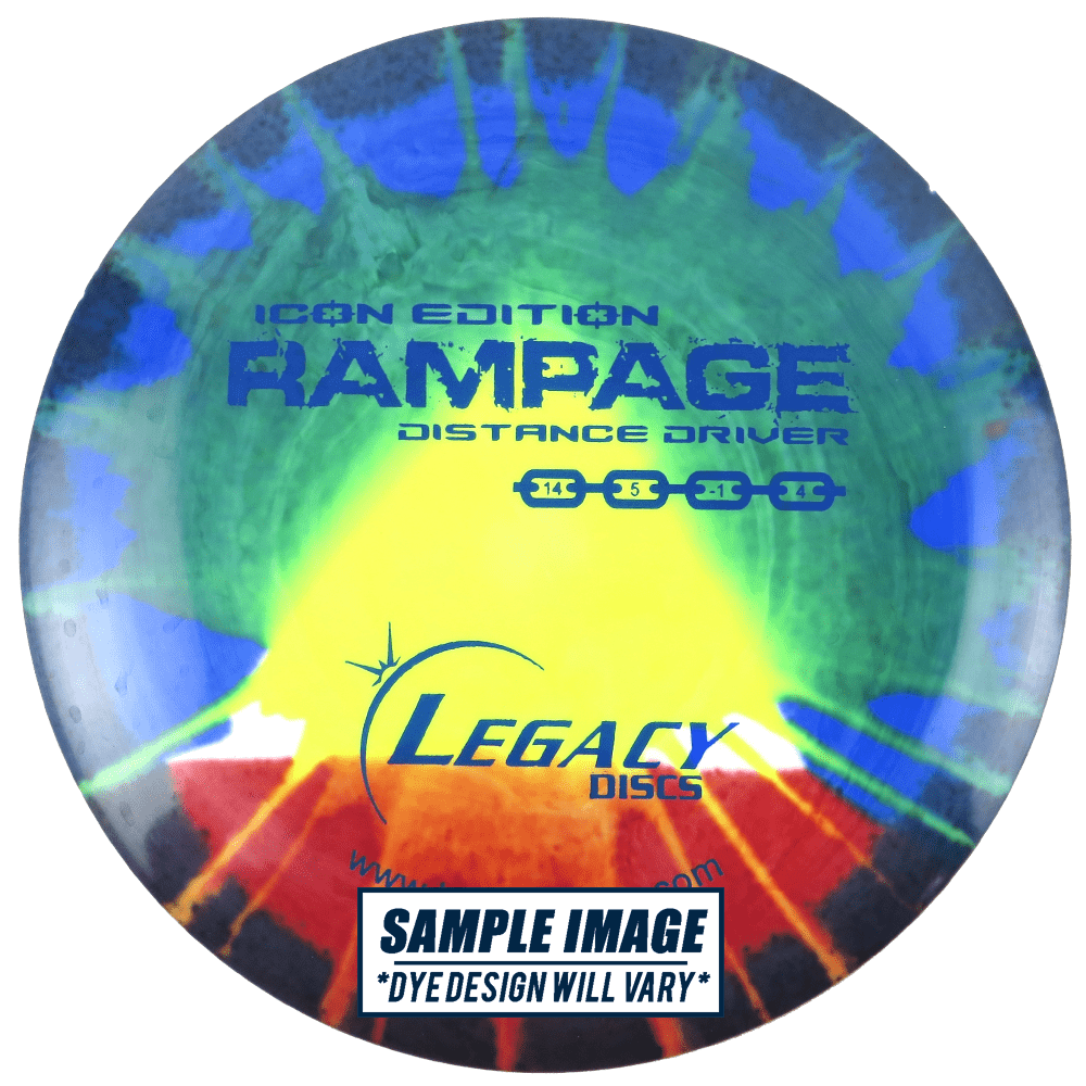 Legacy Discs Golf Disc Legacy Tie-Dye Icon Edition Rampage Distance Driver Golf Disc