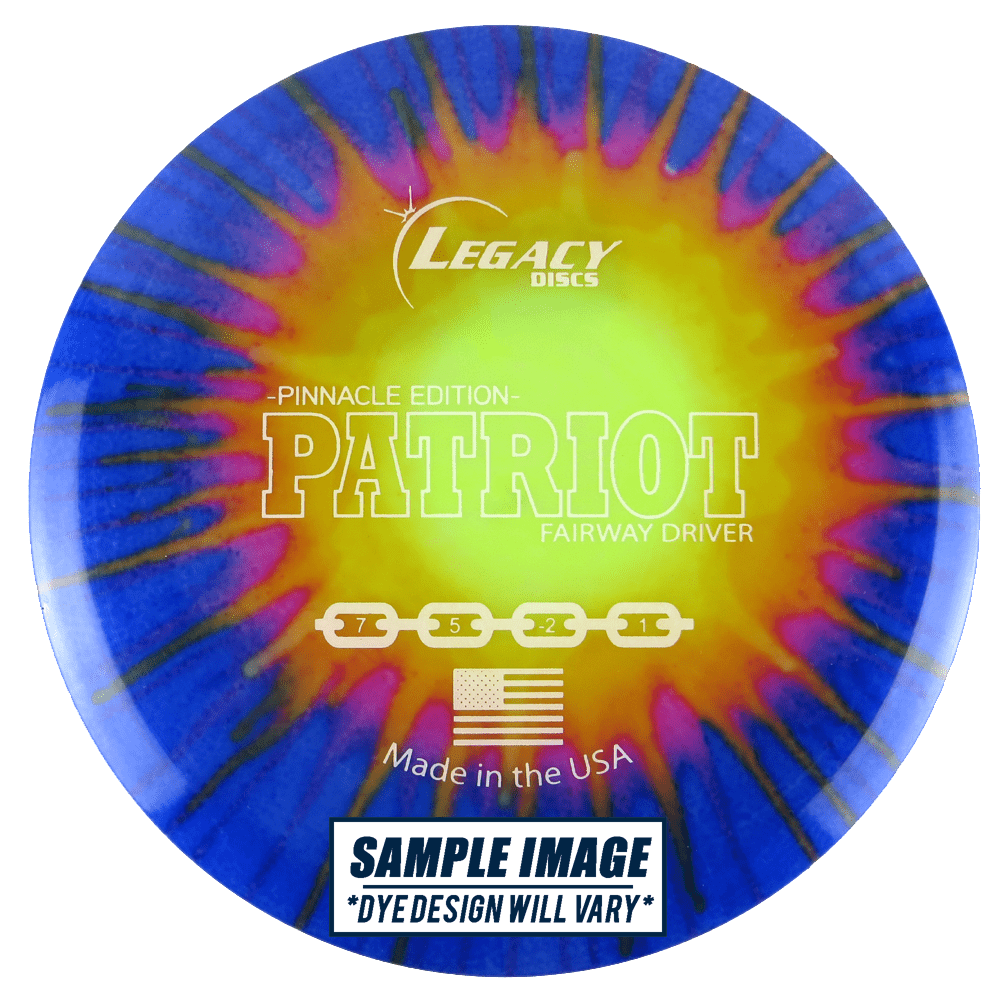 Legacy Discs Golf Disc Legacy Tie-Dye Pinnacle Edition Patriot Fairway Driver Golf Disc