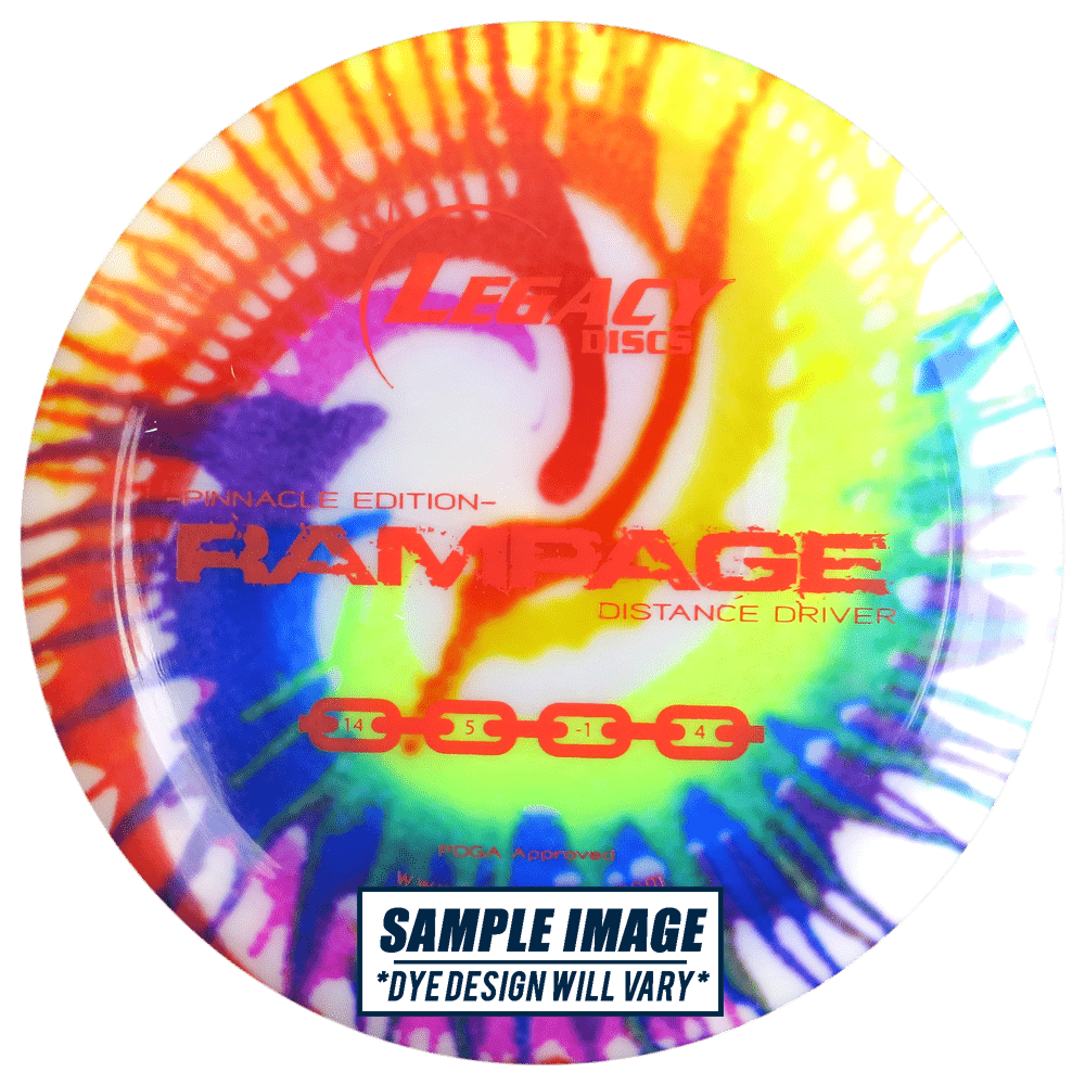 Legacy Discs Golf Disc Legacy Tie-Dye Pinnacle Edition Rampage Distance Driver Golf Disc