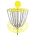 MDGF Basket MDGF Yellow Jacket MiDGiT Professional Mini Disc Golf Basket