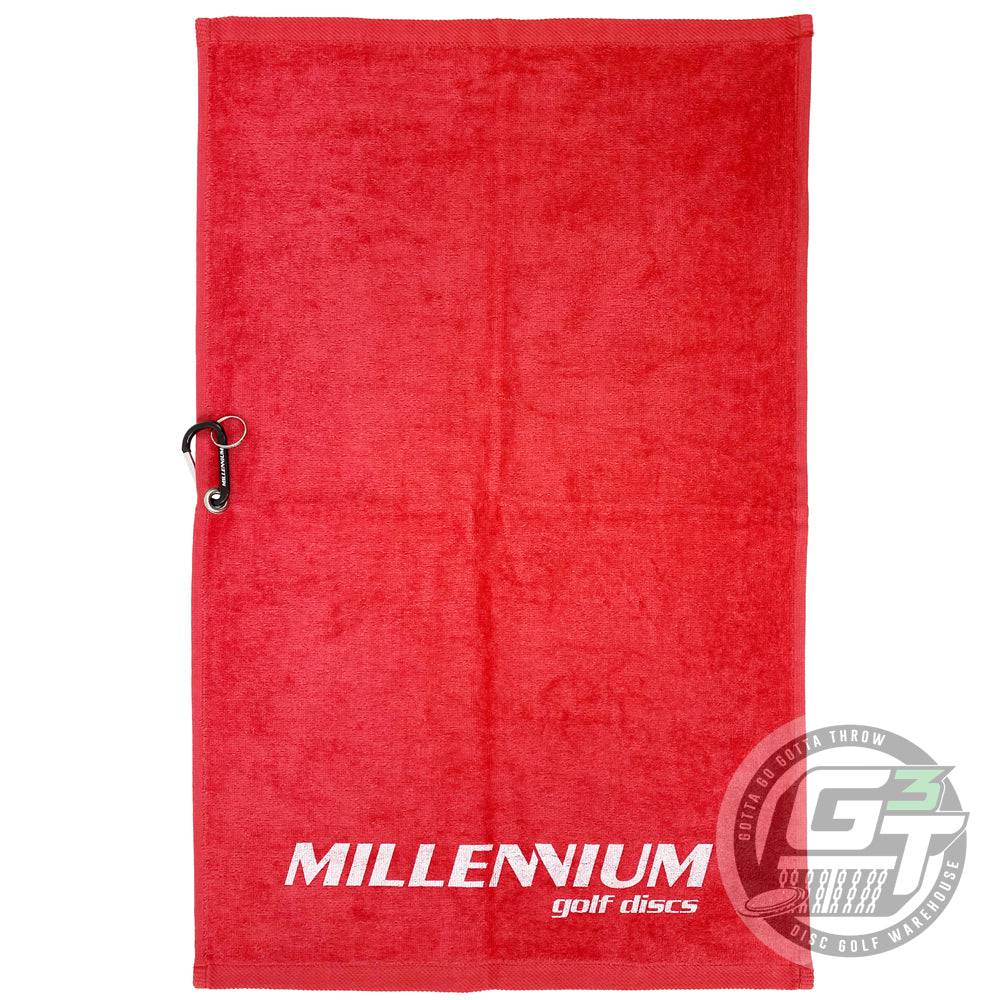 Millennium Golf Discs Accessory Red Millennium Golf Discs Logo Disc Golf Towel