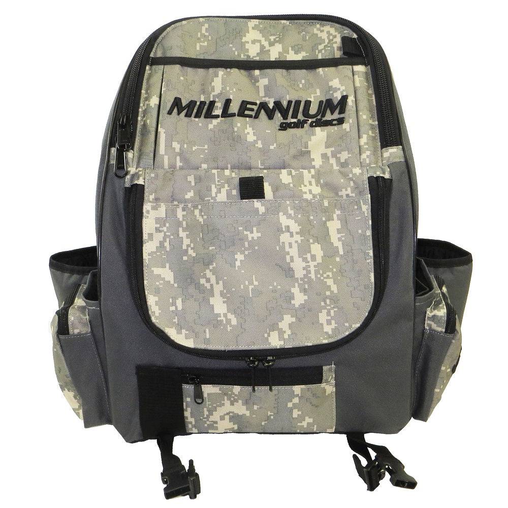 Millennium Golf Discs Bag Camo / Gray Millennium Flak 4 Backpack Disc Golf Bag