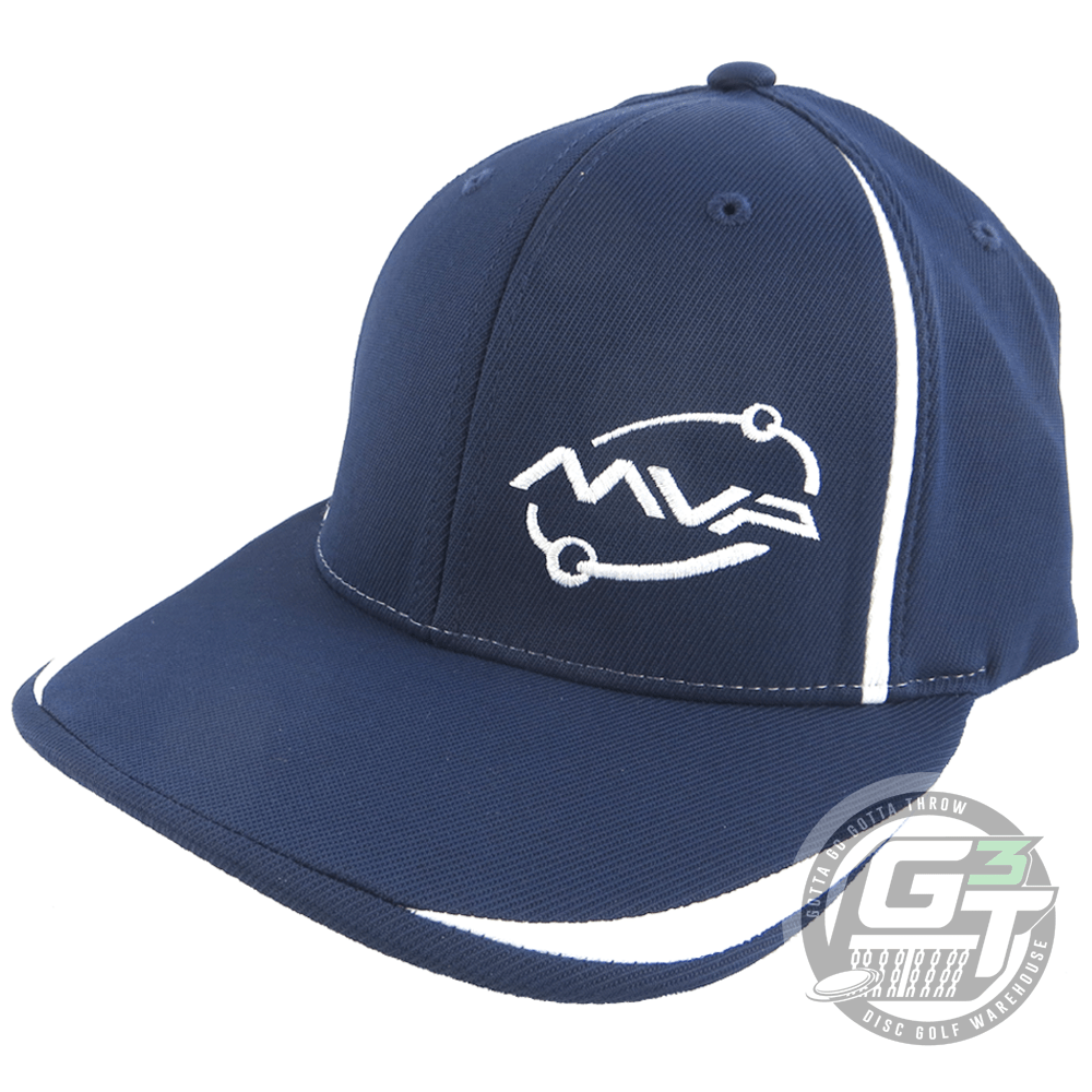 MVP Disc Sports Apparel S / M / Navy Blue / White MVP Disc Sports Logo Stretch-Fit Performance Disc Golf Hat