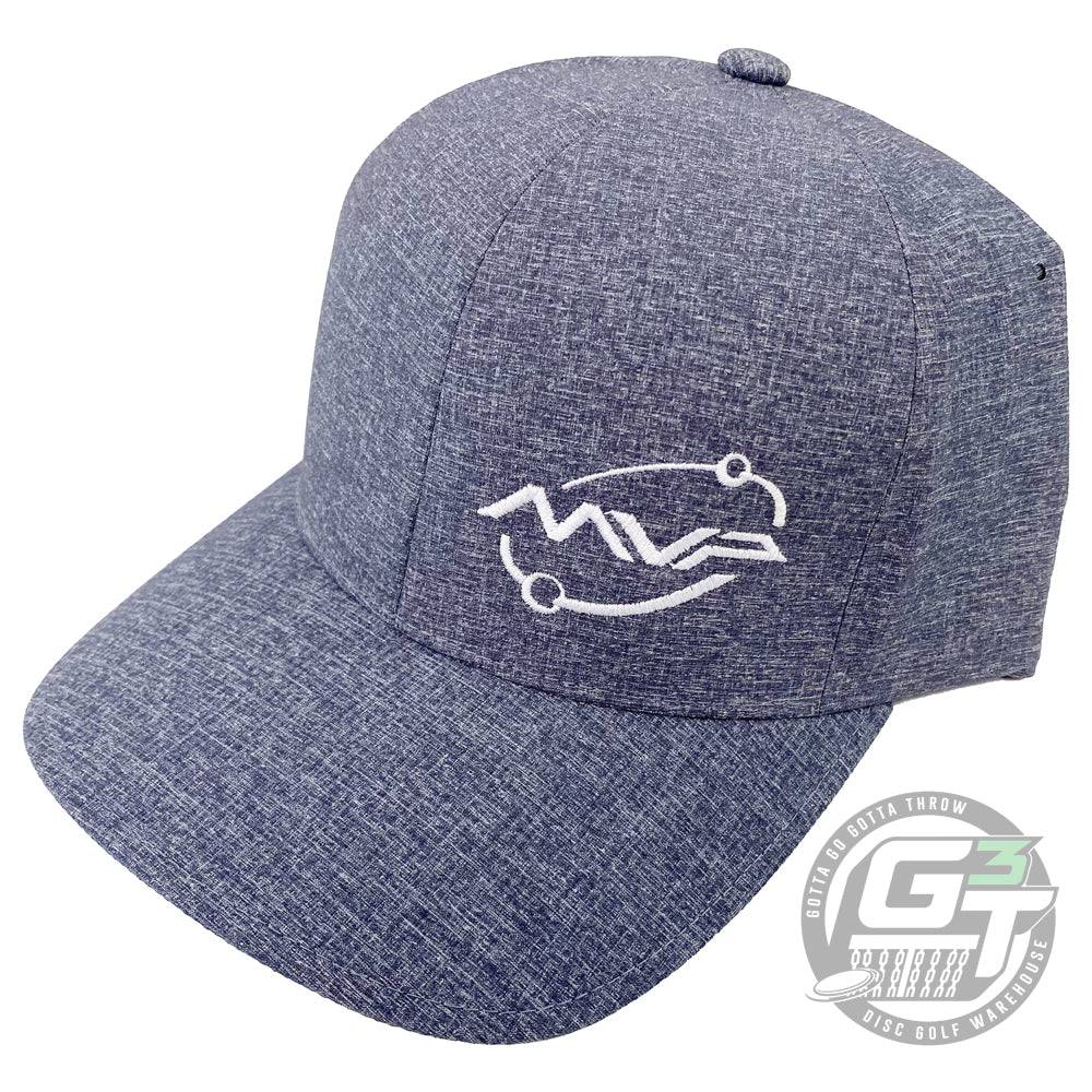 MVP Disc Sports Apparel S / M / Heather Navy Blue MVP Disc Sports Orbit Logo Delta Carbon Flexfit Performance Disc Golf Hat