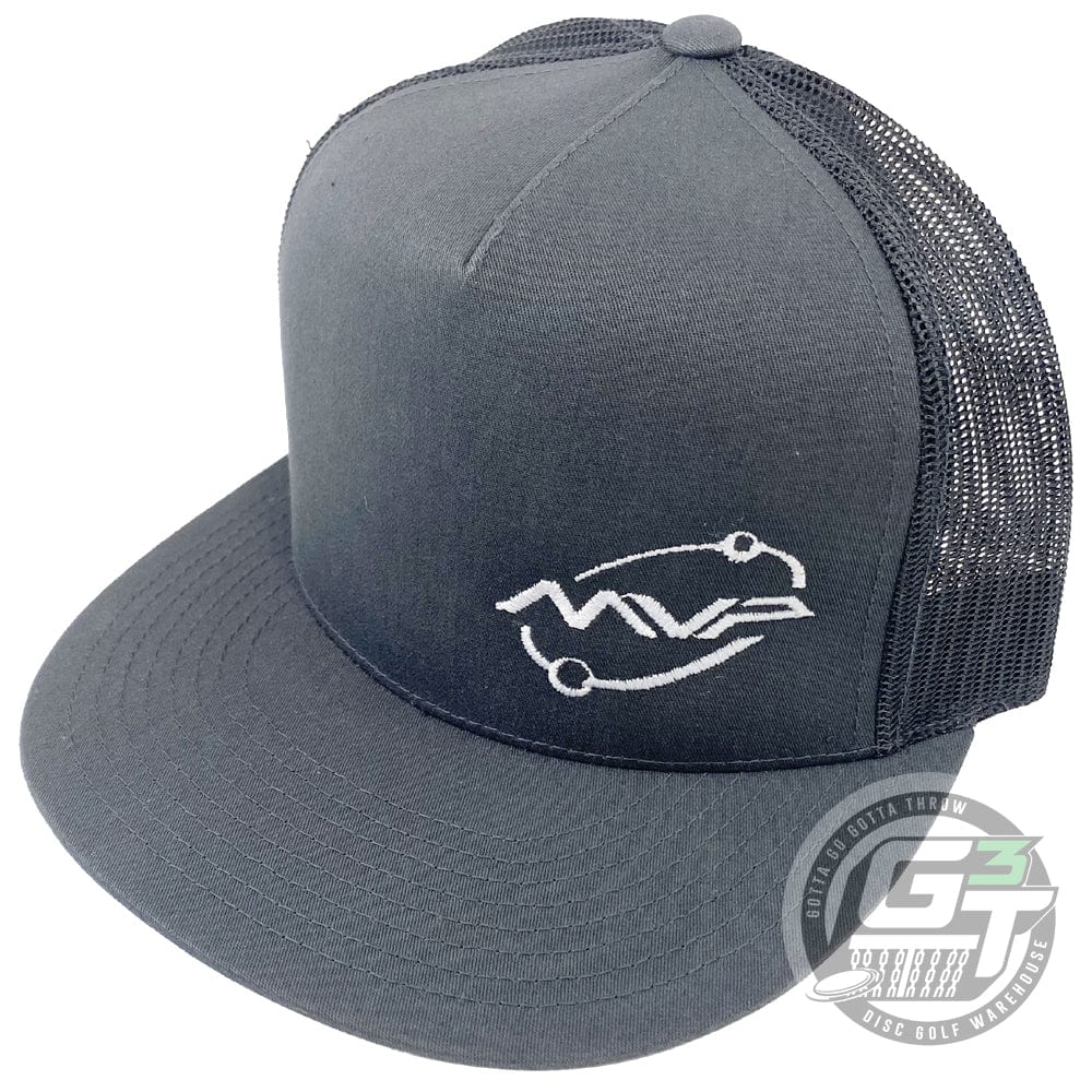 MVP Disc Sports Apparel Gray MVP Disc Sports Orbit Logo Flatbill Snapback Mesh Disc Golf Hat