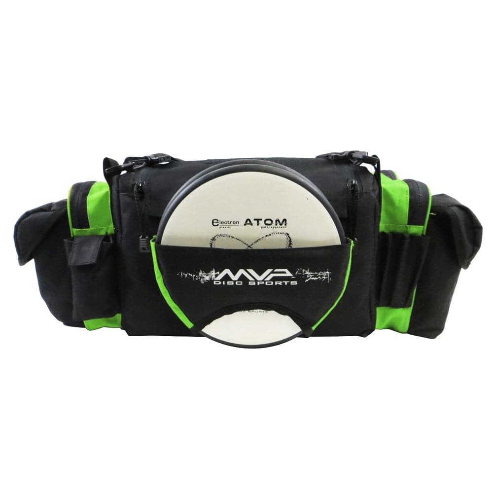 MVP Disc Sports Bag Lime Green MVP Nucleus Tournament Disc Golf Bag with Back Straps