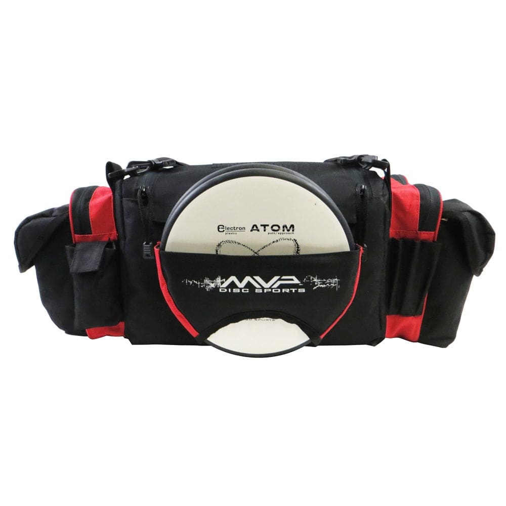 MVP Disc Sports Bag Red MVP Nucleus Tournament Disc Golf Bag with Back Straps