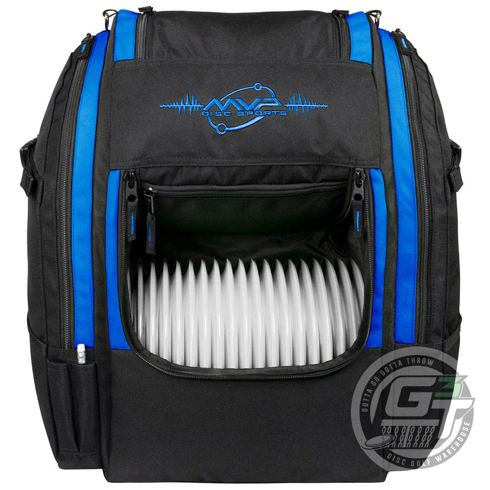 MVP Disc Sports Bag Navy Blue MVP Voyager Lite Backpack Disc Golf Bag