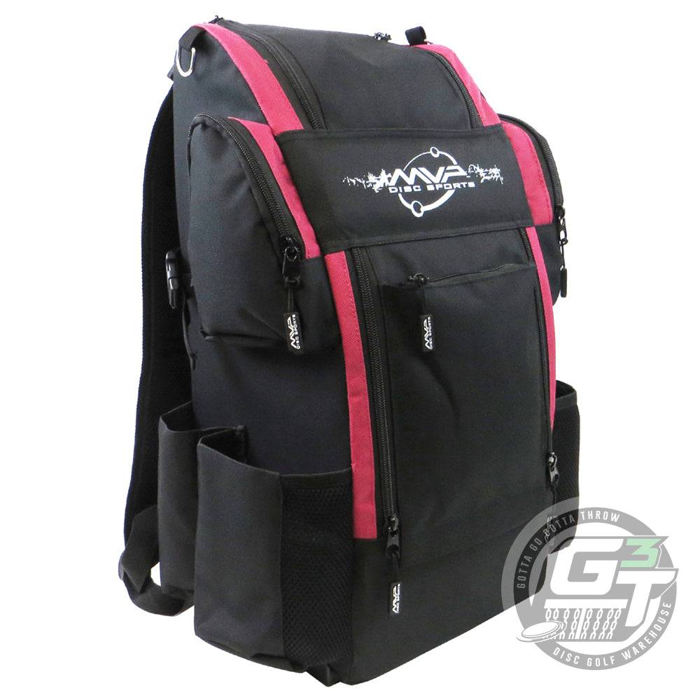 MVP Disc Sports Bag Red MVP Voyager Slim Backpack Disc Golf Bag