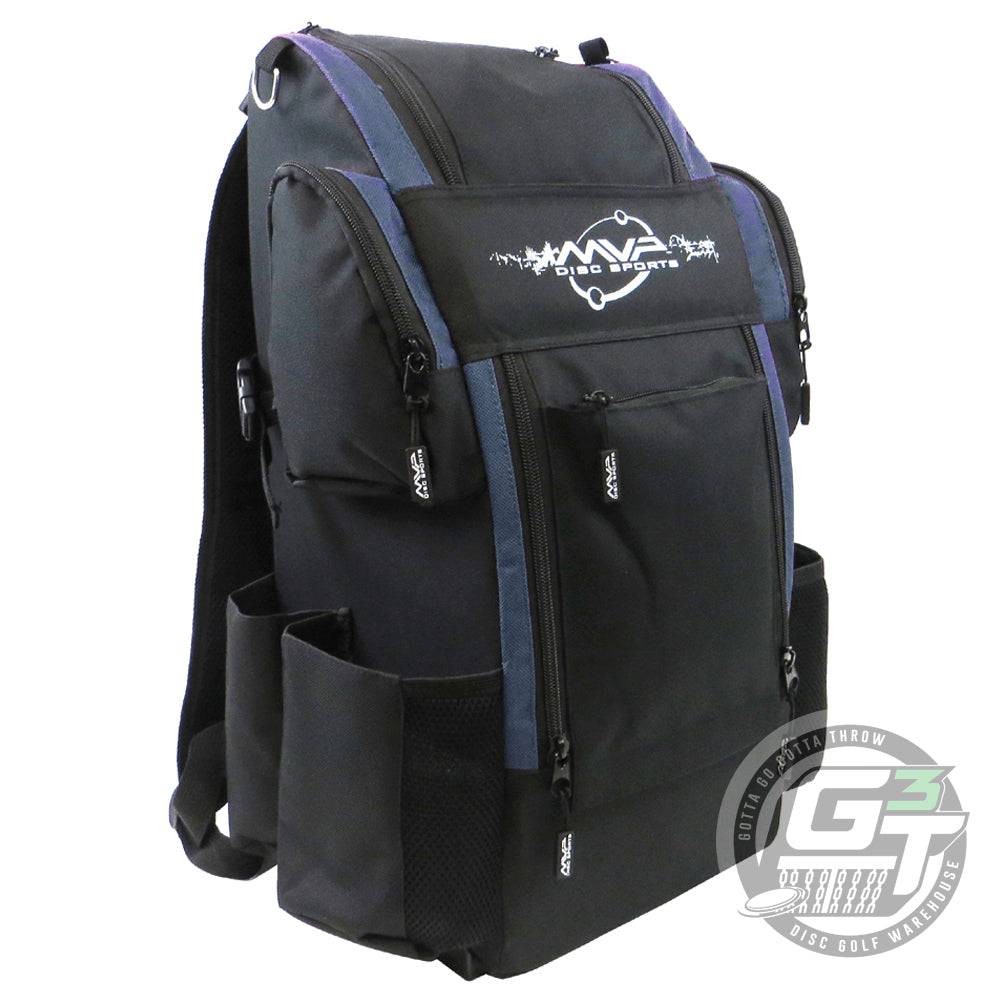 MVP Disc Sports Bag Navy Blue MVP Voyager Slim Backpack Disc Golf Bag