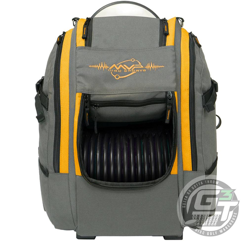 MVP Disc Sports Bag Orange MVP Voyager Slim V2 Backpack Disc Golf Bag