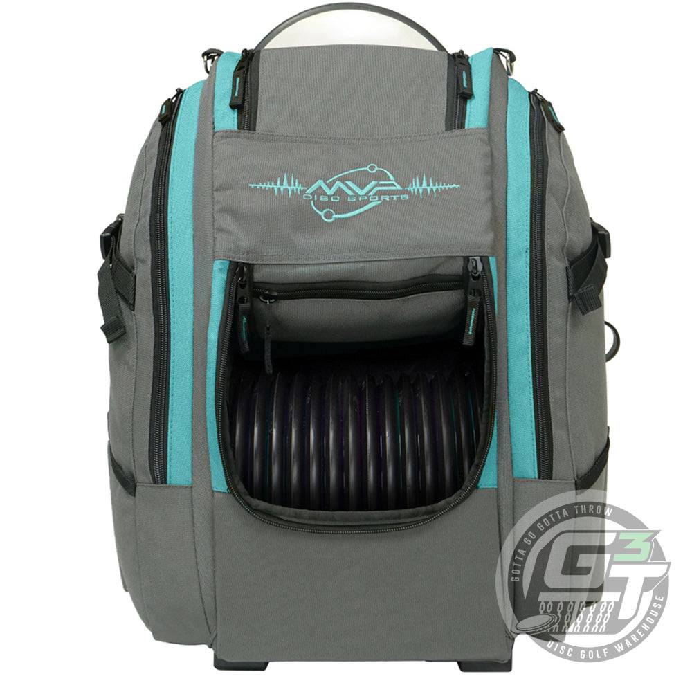 MVP Disc Sports Bag Aqua MVP Voyager Slim V2 Backpack Disc Golf Bag