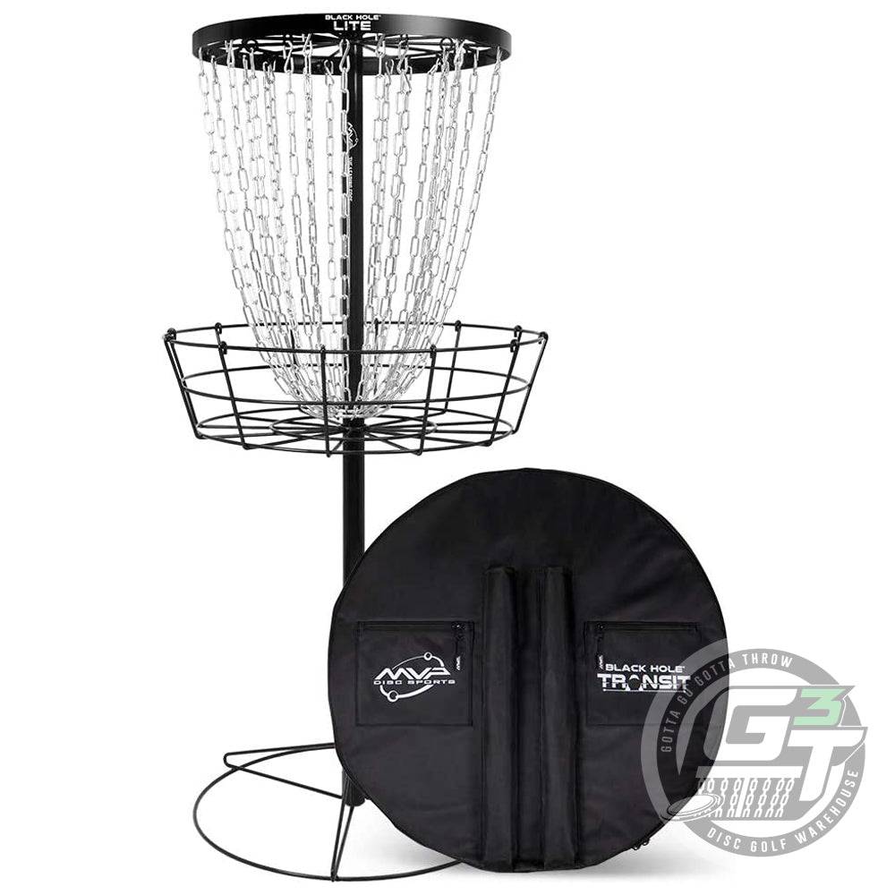MVP Disc Sports Basket MVP Black Hole Lite 24-Chain Disc Golf Basket w/ Transit Bag
