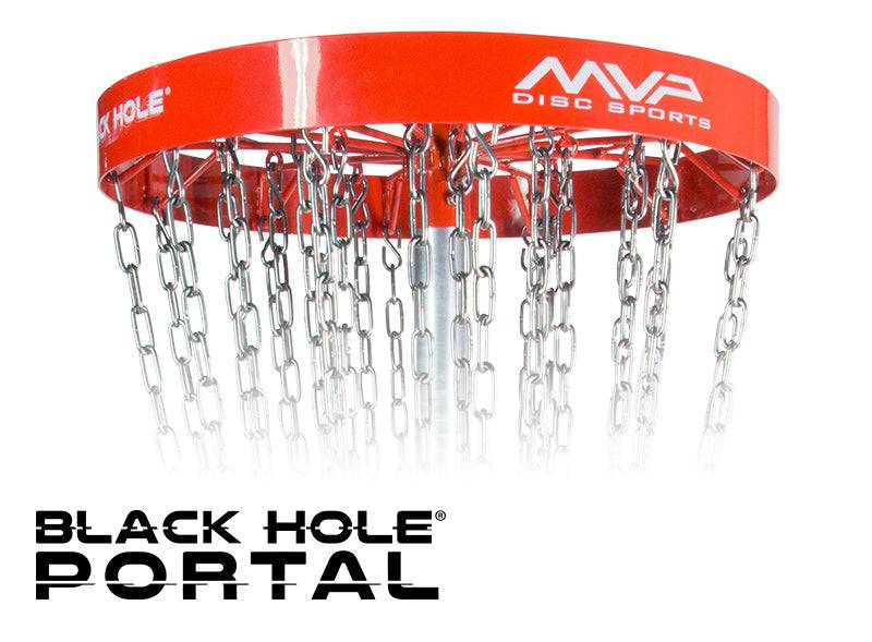 MVP Disc Sports Basket Portable / Red MVP Black Hole Portal 30-Chain Disc Golf Basket