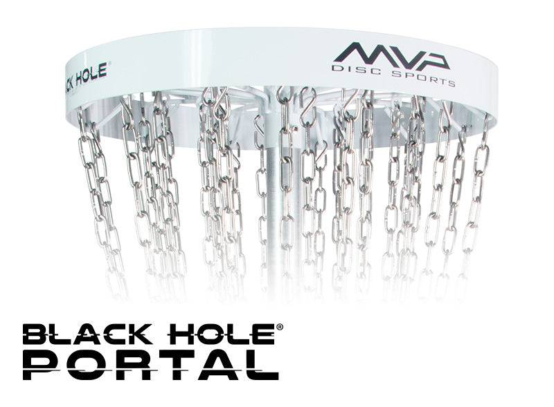 MVP Disc Sports Basket Portable / White MVP Black Hole Portal 30-Chain Disc Golf Basket
