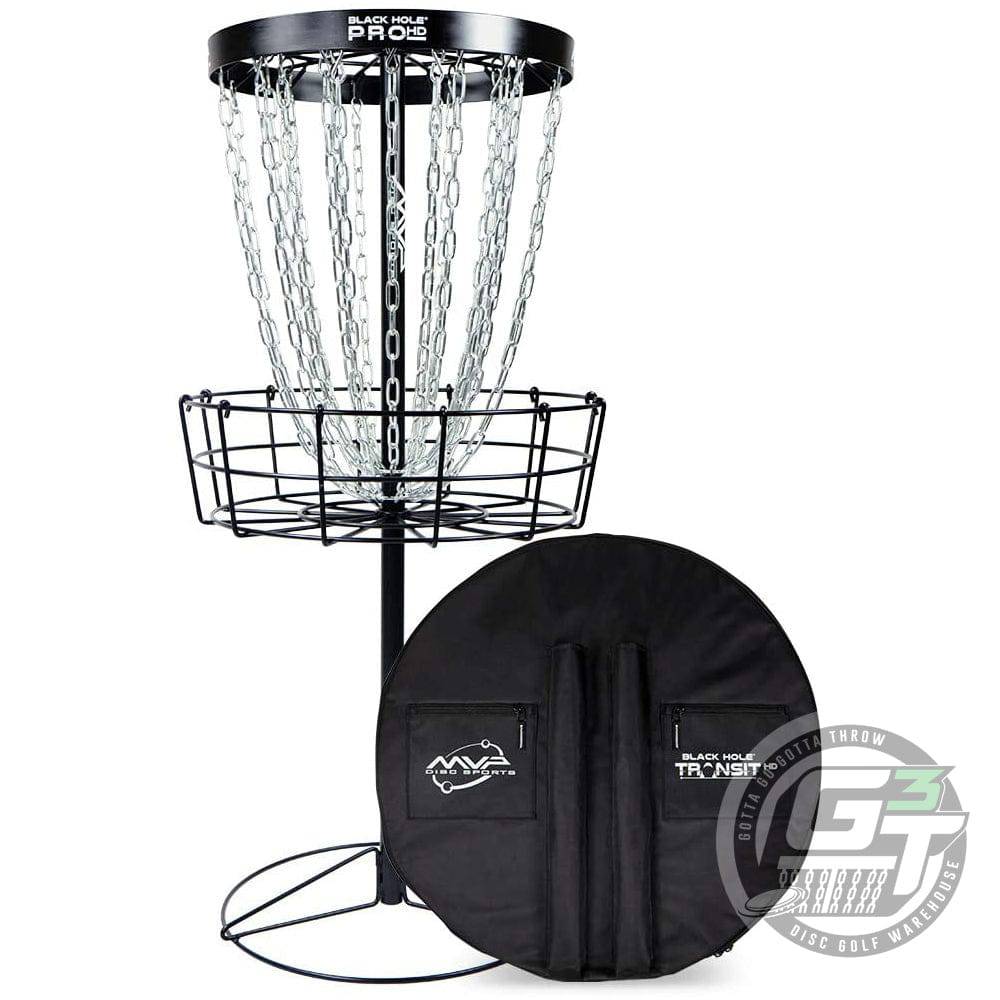 MVP Disc Sports Basket MVP Black Hole Pro HD V2 24-Chain Disc Golf Basket w/ Transit Bag