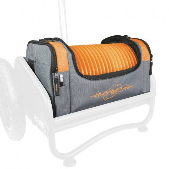 MVP Disc Sports Cart Orange MVP Rover Disc Golf Cart with Nucleus V2 Bag