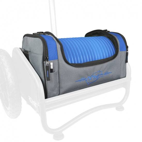 MVP Disc Sports Cart Royal Blue MVP Rover Disc Golf Cart with Nucleus V2 Bag