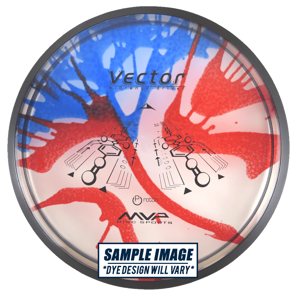 MVP Disc Sports Golf Disc MVP Tie-Dye Proton Vector Midrange Golf Disc