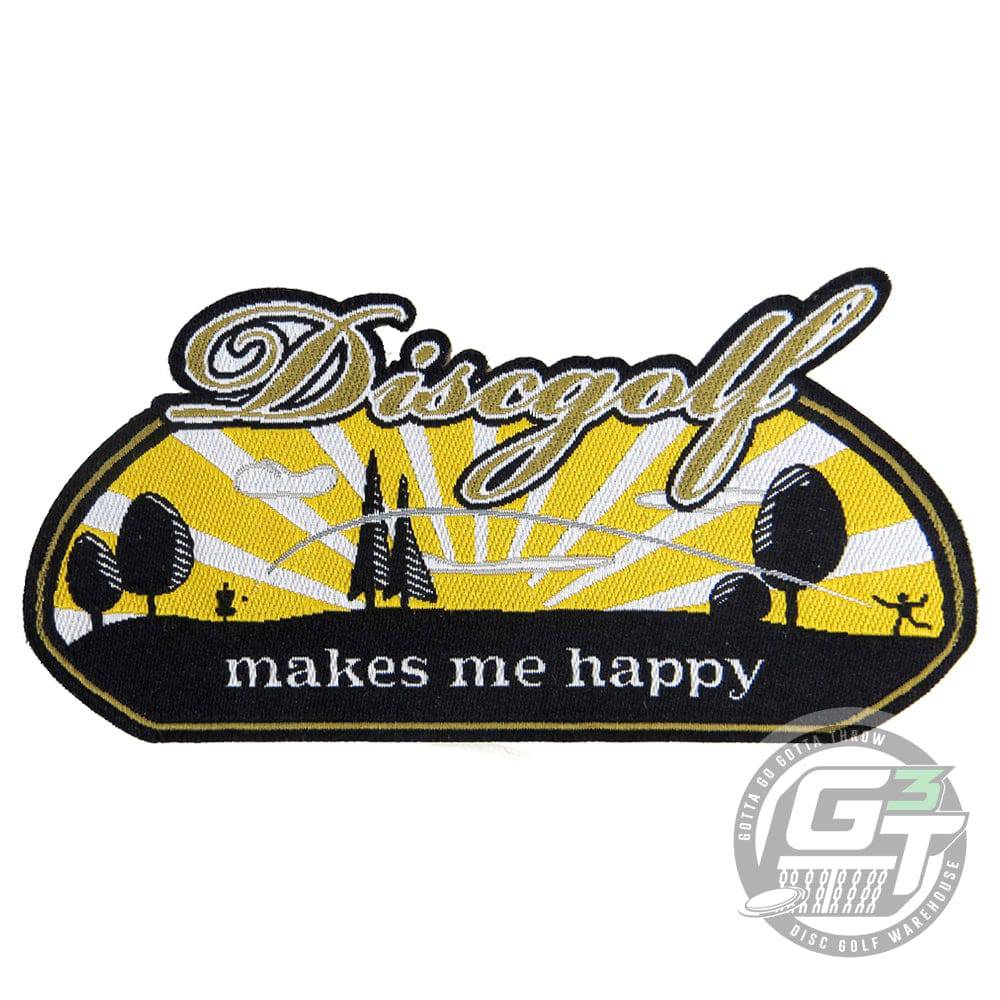 PG Productions Accessory PG Productions Disc Golf Makes Me Happy Iron-On Disc Golf Patch