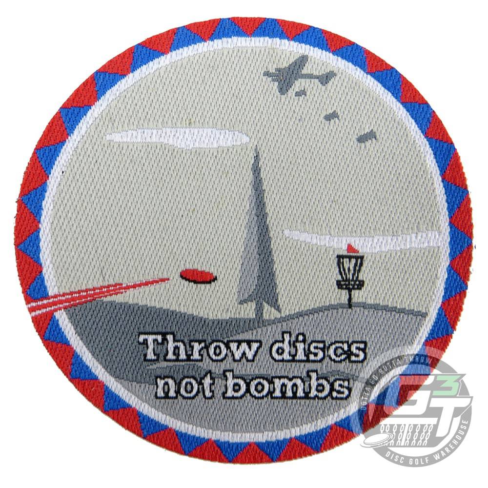 PG Productions Accessory PG Productions Throw Discs Not Bombs Iron-On Disc Golf Patch