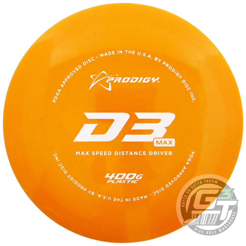 Prodigy Disc Golf Disc Prodigy 400G Series D3 Max Distance Driver Golf Disc