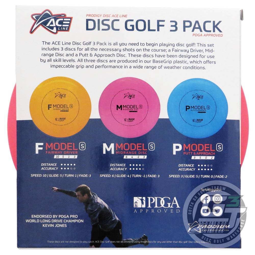 Prodigy Disc Golf Disc Prodigy Ace Line 3-Disc Beginner Disc Golf Set