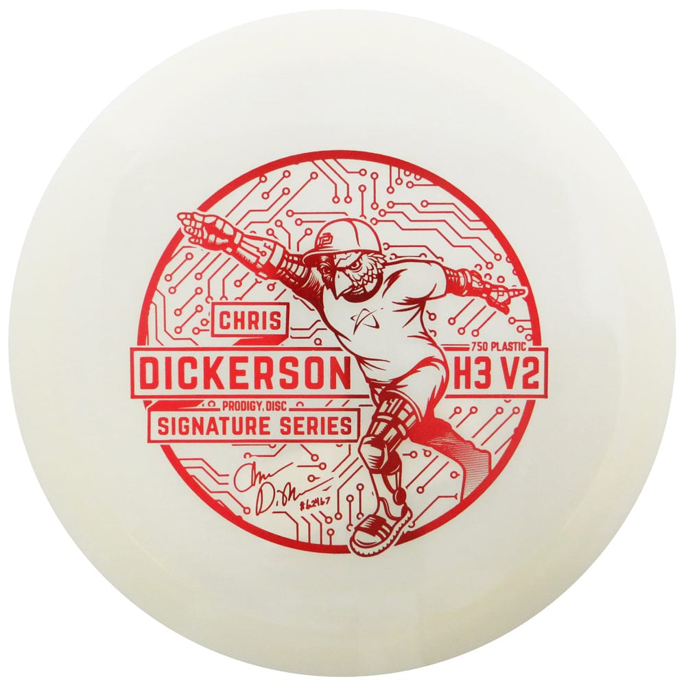 Prodigy Limited Edition Signature Series Chris Dickerson 750 Glow Series H3 V2 Hybrid Fairway Driver Golf Disc