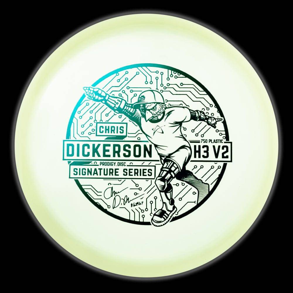 Prodigy Disc Golf Disc 170-176g Prodigy Limited Edition Signature Series Chris Dickerson 750 Glow Series H3 V2 Hybrid Fairway Driver Golf Disc