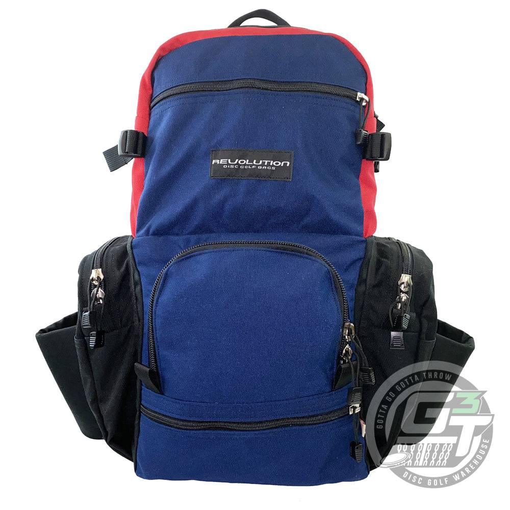Revolution Disc Golf Bag Navy Blue / Red / Black Revolution Dual Pack Backpack Disc Golf Bag