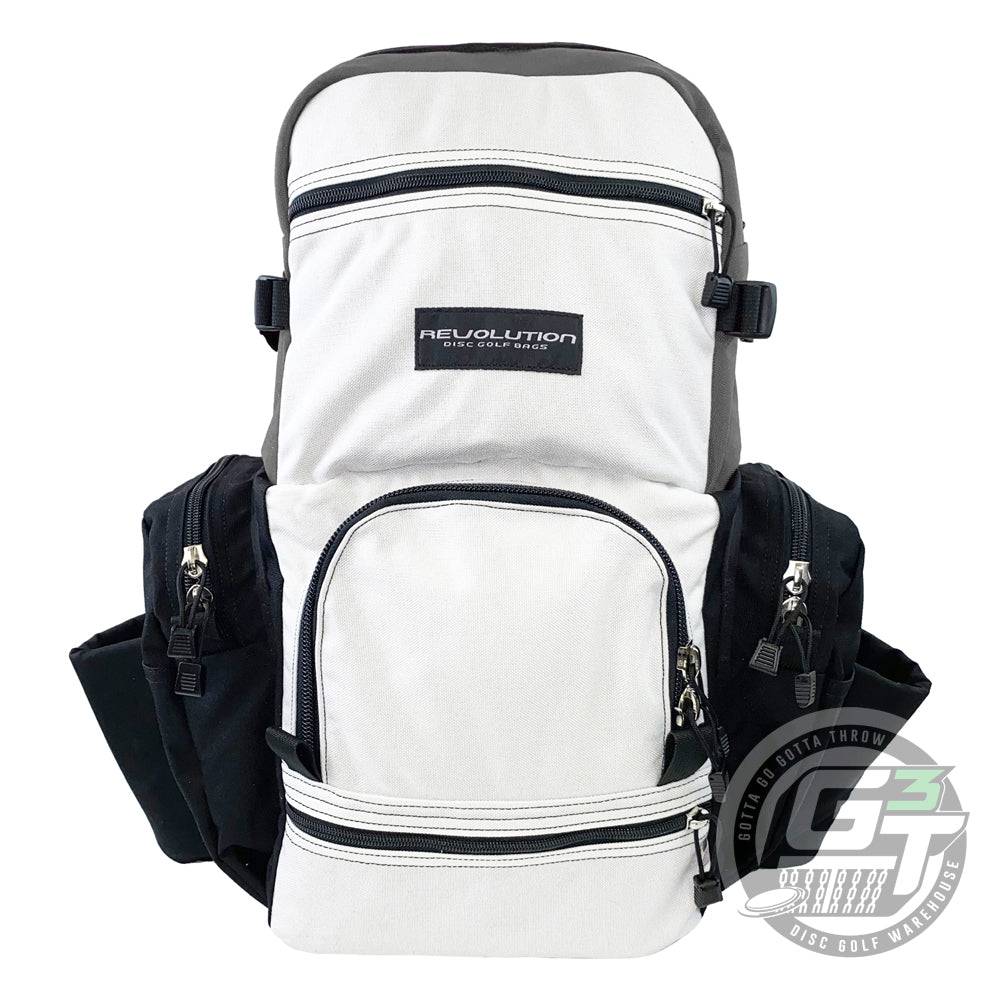 Revolution Disc Golf Bag White / Gray / Black Revolution Dual Pack Backpack Disc Golf Bag