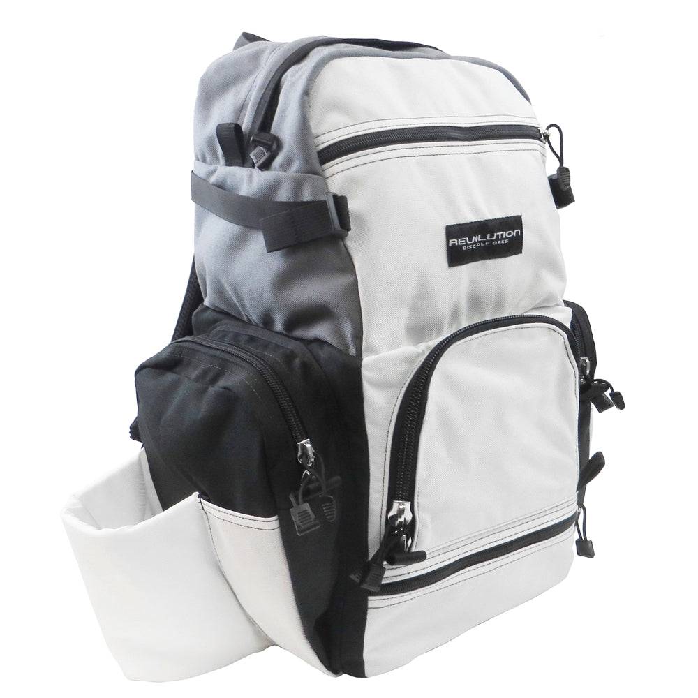 Revolution Disc Golf Bag White Revolution Dual Pack Backpack Disc Golf Bag