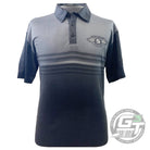 Streamline Discs Apparel M / Gray Streamline Discs Stripes Sublimated Short Sleeve Performance Disc Golf Polo Shirt