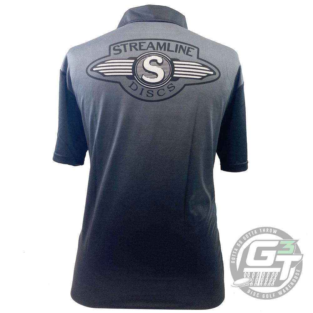 Streamline Discs Apparel Streamline Discs Stripes Sublimated Short Sleeve Performance Disc Golf Polo Shirt