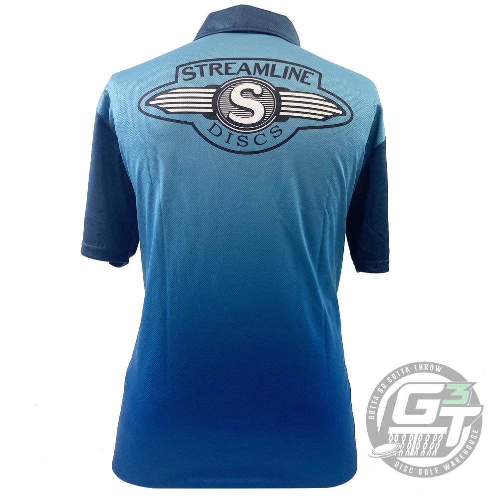 Streamline Discs Apparel Streamline Discs Stripes Sublimated Short Sleeve Performance Disc Golf Polo Shirt