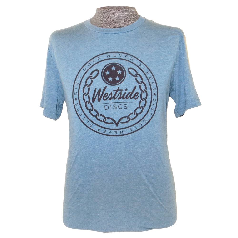 Westside Discs Disc Golf Never Sleeps Short Sleeve Disc Golf T-Shirt - Gotta Go Gotta Throw