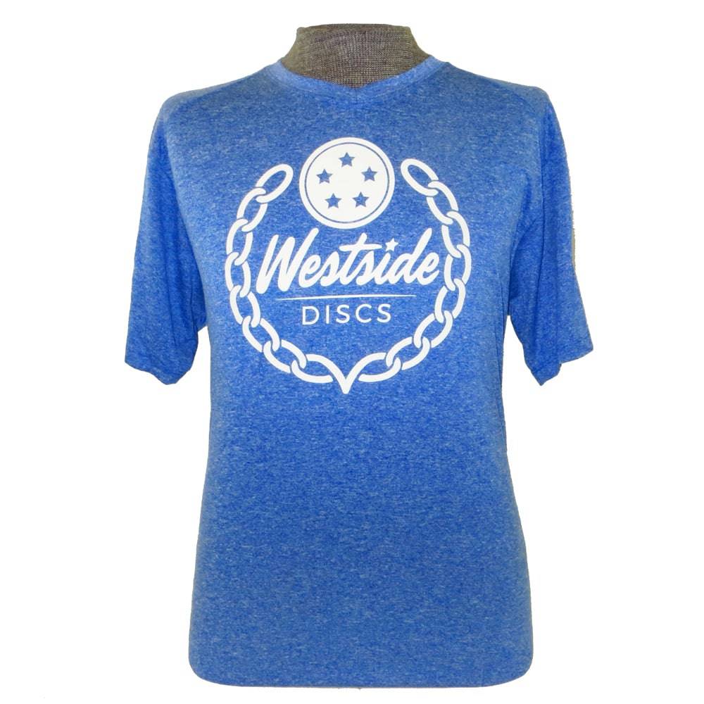 Westside Discs Apparel M / Royal Blue Westside Discs Logo Dri-Fit Short Sleeve Performance Disc Golf T-Shirt